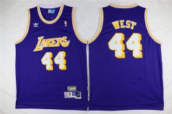 Los Angeles Lakers #44 Jerry West purple throwback nba jerseys