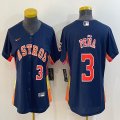 Women Nike Houston Astros #3 Jeremy Pena blue majestic baseball jerseys-BD 01