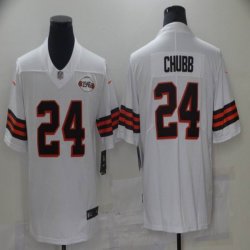 Nike Cleveland Browns #24 Nick Chubb white Color Rush Limited Jersey 1946 th-BD