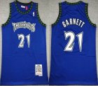 Minnesota Timberwolves #21 Kevin Garnett blue Throwback basketball jersey-XD