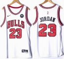 Chicago Bulls #23 Michael Jordan white nba basketball jerseys -XD