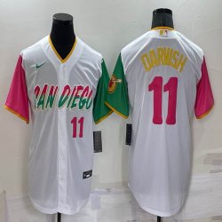 Nike San Diego Padres #11 Yu Darvish white red green majestic mlb Jerseys city version