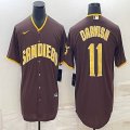 Nike San Diego Padres #11 Yu Darvish brown majestic mlb Jerseys