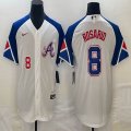 Nike Anaheim Angels #8 Eddie Rosario white blue majestic baseball Jerseys city version 02