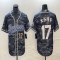 Los Angeles Dodgers #17 Shohei Ohtani Nike gray camo majestic baseball Jersey Joint name -BD 04