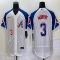 Nike Atlanta Braves #3 Dale Murphy white blue Flexbase Authentic Collection Jersey-BD 02