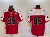 San Francisco 49ers #85 George Kittle red white Nike Vapor F.U.S.E. Limited Jersey 04