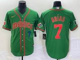 2023 World Cup Mexico #7 Julio Urias green red majestic baseball jerseys 134