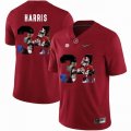 Custom Alabama Crimson Tide #34 Damien Harris Red College Color Rush Limited Jerseys