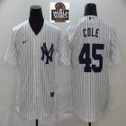 Nike New York Yankees #45 Gerrit Cole White majestic baseball Jersey 01