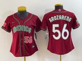 Women 2023 World Cup Mexico #56 Randy Arozarena red majestic baseball jerseys 09