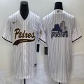 Nike San Diego Padres blank white majestic baseball jersey Joint name -BD 04