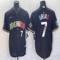 2023 World Cup Mexico #7 Julio Urias black majestic baseball jerseys 226