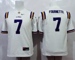 Youth LSU Tigers #7 Leonard Fournette College Football Limited White Jerseys