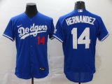 Nike Los Angeles Dodgers #14 Enrique Hernandez blue Flexbase Authentic Collection Jersey