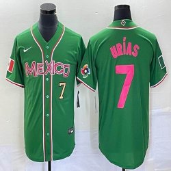 2023 World Cup Mexico #7 Julio Urias green majestic baseball jerseys 222