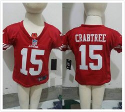 nike san francisco 49ers Michael Crabtree 15 elite red nfl children jerseys