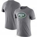 New York Jets Nike Essential Logo Dri-FIT Cotton T-Shirt - Heather Charcoal