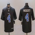 Nike Dallas Cowboys #4 Dak Prescott black Color Rush Limited Jersey-BD 02