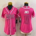 Women Nike New England Patriots #10 Jonathan Jones pink baseball jerseys Joint name-BD