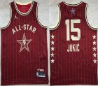 2024 NBA All Star jerseys #15 Jokic red basketball jerseys Hot press font