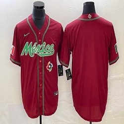 2023 World Cup Mexico red blank majestic baseball jerseys 33