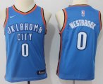 Youth Nike Oklahoma City Thunder #0 Russell Westbrook blue nba jersey