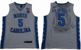 North Carolina #5 Nassir Little V Neck white College Basketball Jersey