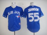 Toronto Blue Jays #55 Josh Jonhson Blue MLB Jerseys