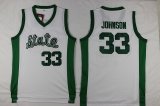 New Michigan State Spartans Magic Johnson 33 white College Basketball Authentic Jersey