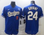 Custom Nike Los Angeles Dodgers Kobe Bryant blue Flexbase Authentic Collection Jersey-BD