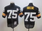 2012 Pittsburgh Steelers #75 Joe Greene black 1975 throwback jerseys