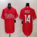 Nike Philadelphia Phillies #14 Pete Rose red majestic baseball jersey