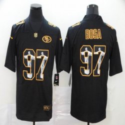 Nike San Francisco 49ers #97 Nick Bosa black Color Rush Limited jersey Jesus version -BD