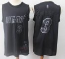 Miami Heat #3 Dwyane Wade black basketball jersey Honor Edition-S8