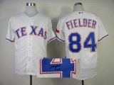 Texas Rangers PRINCE FIELDER 84 white mlb signature Jersey