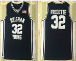 Brigham Young Cougars 32 Jimmer Fredette black College basketball Jersey