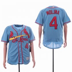 St.Louis Cardinals #4 Yadier Molina skyblue Flexbase Authentic Collection Jersey