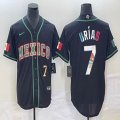 2023 World Cup Mexico #7 Julio Urias black majestic baseball jerseys 45