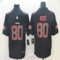 Nike 49ers #80 Jerry Rice black Fashion Color Rush Limited Jersey