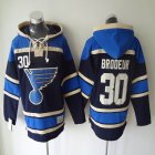 St.Louis Blues #30 Martin Brodeur Blue NHL hooded sweatshirt