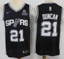 Nike San Antonio Spurs Tim Duncan #21 black nba basketball jersey-S8