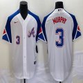 Nike Atlanta Braves #3 Dale Murphy white majestic baseball jerseys city version 02