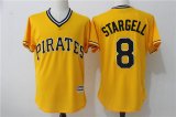 2017 Pittsburgh Pirates 8# Willie Stargell yellow baseball jersey