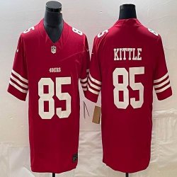 Nike San Francisco 49ers #85 George Kittle red Color Rush Limited Jersey 03