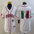 Youth 2023 World Cup Mexico blank white majestic baseball jerseys 13