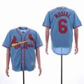 St Louis Cardinals #6 Stan Musial skyblue majestic baseball Jersey