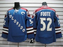 Colorado Avalanche #52 Adam Foote Blue NHL Jerseys C Patch