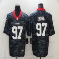 Nike San Francisco 49ers #97 Nick Bosa black camo Color Rush Limited Jersey