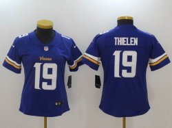 Women Nike Vikings #19 Adam Thielen purple Color Rush Limited Jersey